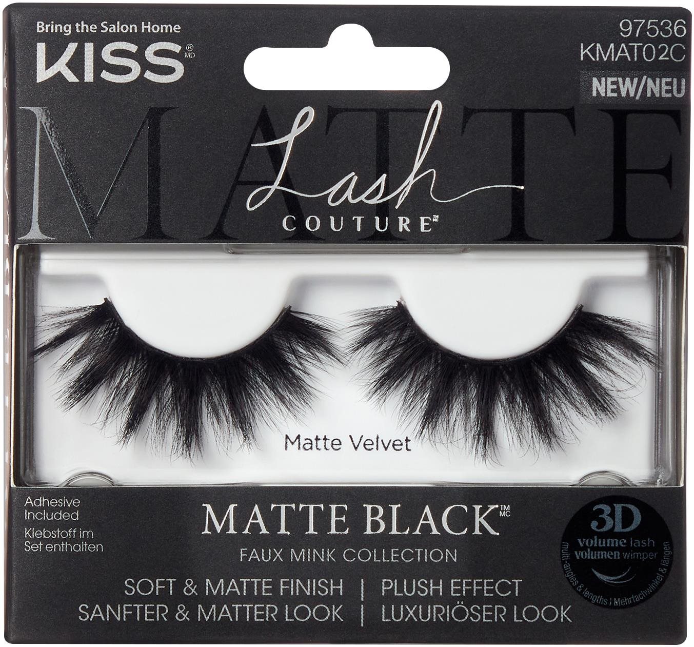 KISS Lash Faux Mink 3D Matte Collection 02 Umelé mihalnice