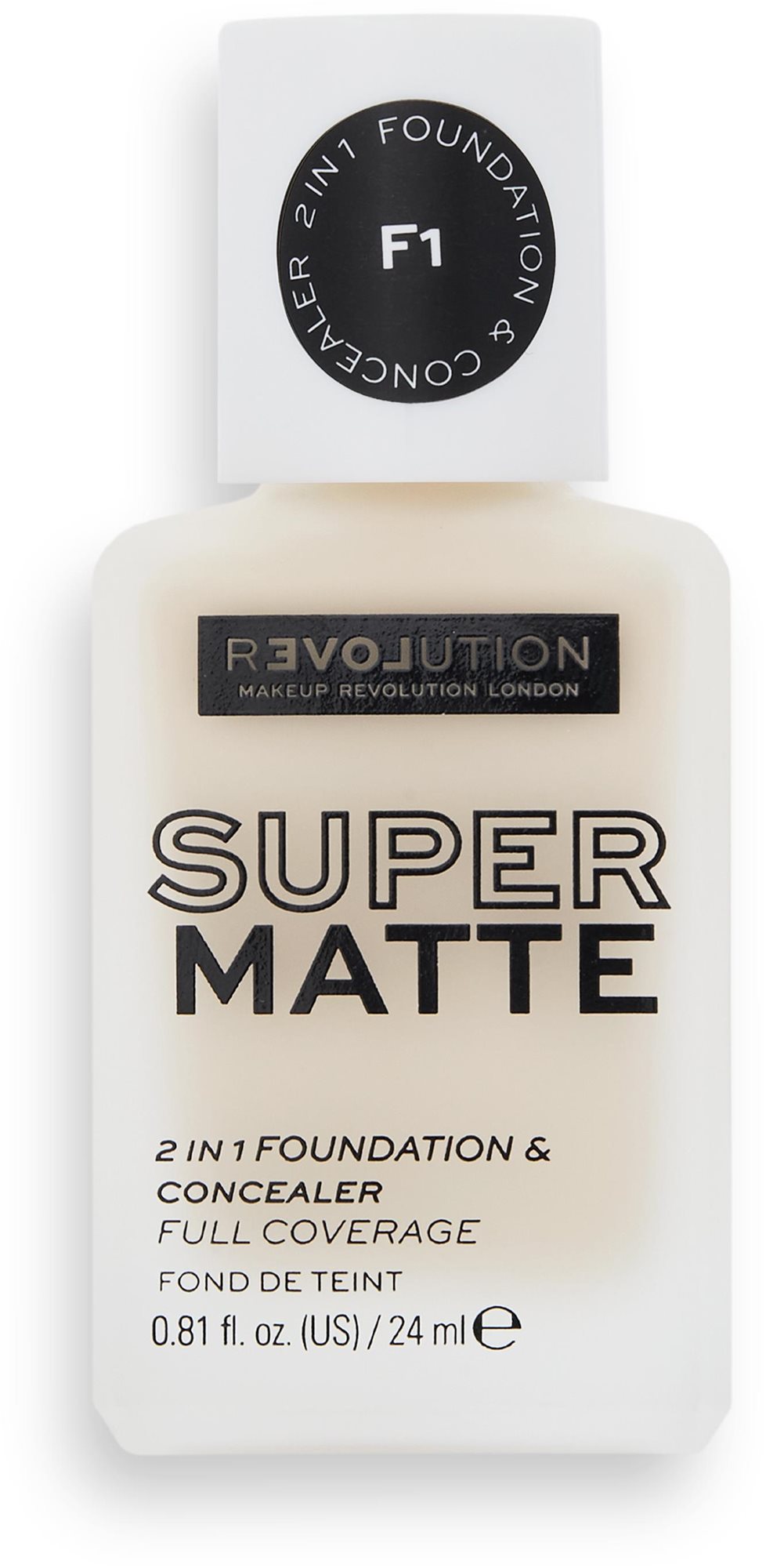 REVOLUTION RELOVE Supermatte Foundation F1 24 ml Alapozó