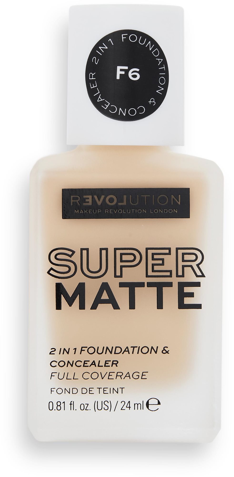 REVOLUTION RELOVE Supermatte Foundation F6 24 ml Alapozó