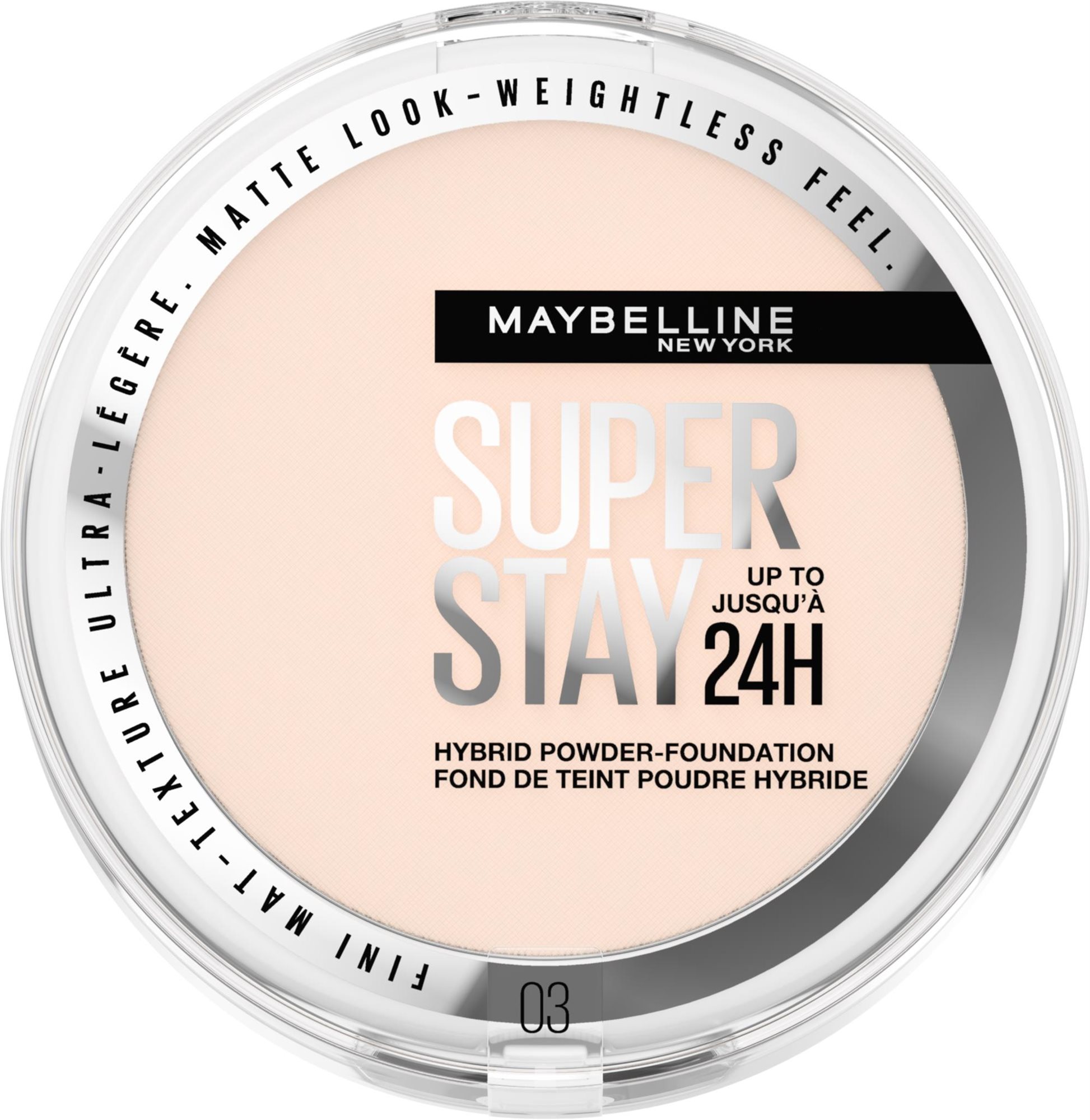 MAYBELLINE NEW YORK SuperStay 24H Hybrid Powder-Foundation 03, 9 g...