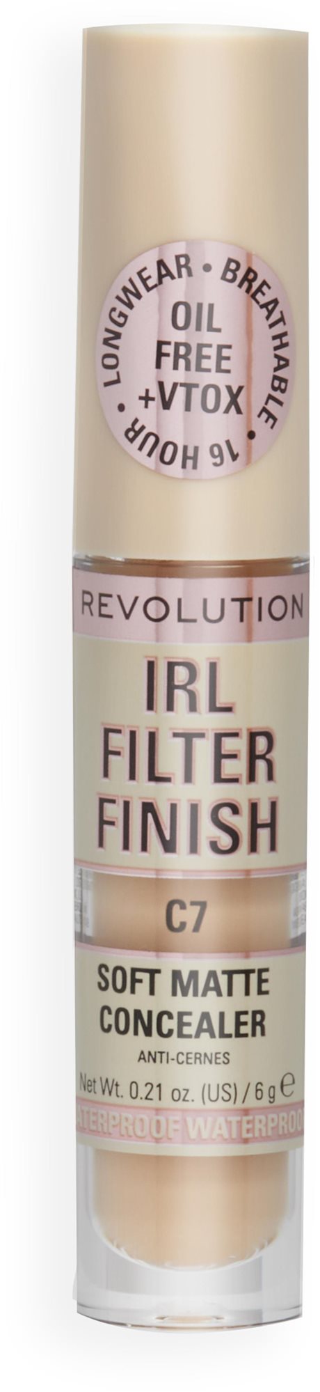 REVOLUTION IRL Filter Finish Concealer C7 6 g Korektor