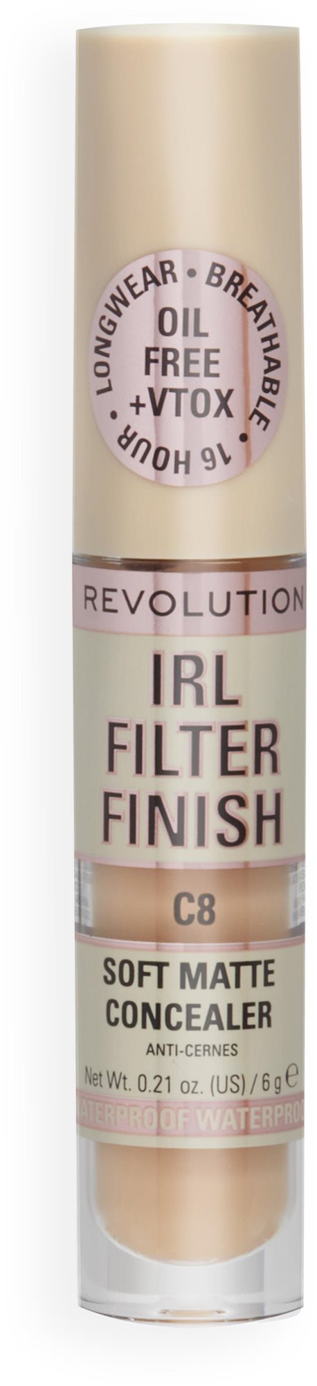 REVOLUTION IRL Filter Finish Concealer C8 6 g Korektor