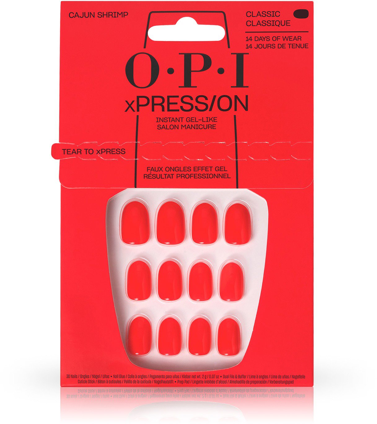 OPI – Instant Gel-Like Salon Manicure – Cajun Shrimp Umelé nechty