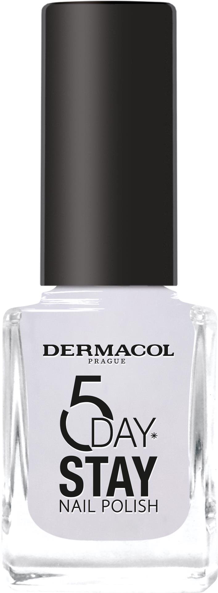 DERMACOL 5 Days Stay no. 59 Mermaid White 11 ml Körömlakk