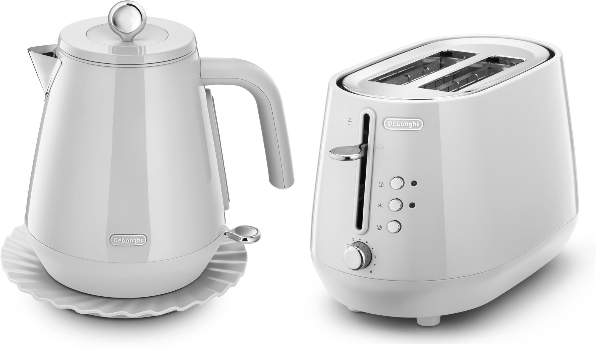 De'Longhi Eclettica Frühstücksserie - weiß (KBY2001. W & CTY2103....