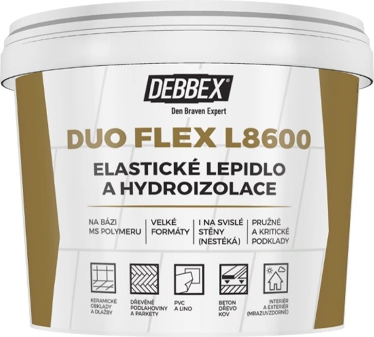 Den Braven Elastické lepidlo a hydroizolácia DUO FLEX L8600 5 kg...