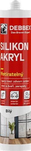 Den Braven Silikón akrylový tmel 310 ml biely Silikón