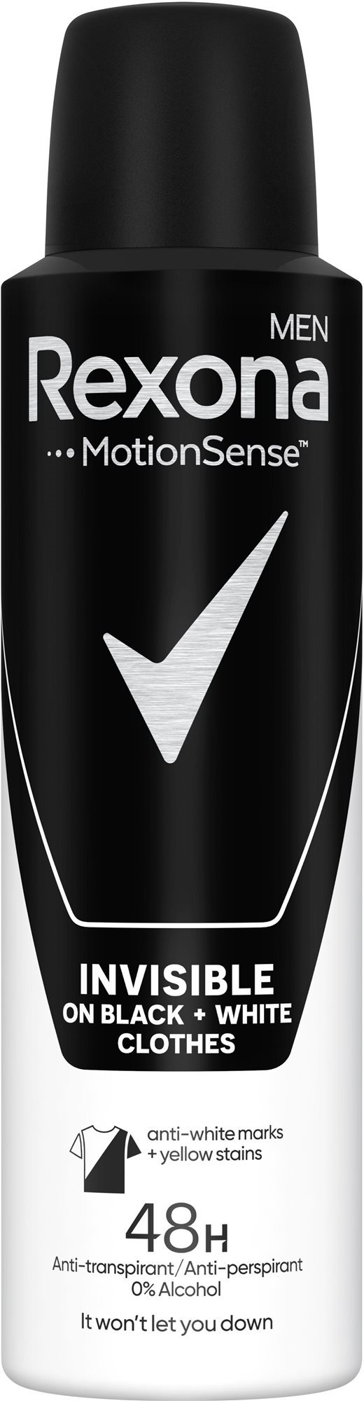 Rexona Men Invisible Black + White 150 ml Antiperspirant
