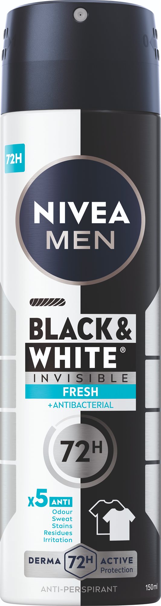 NIVEA MEN Black & White Fresh 150 ml Antiperspirant