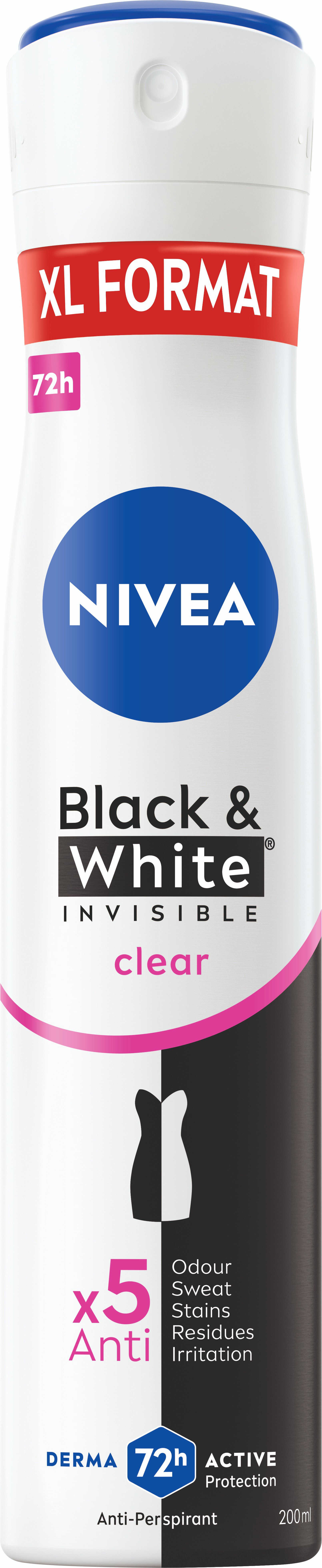 NIVEA Black & White Clear 200 ml Antiperspirant