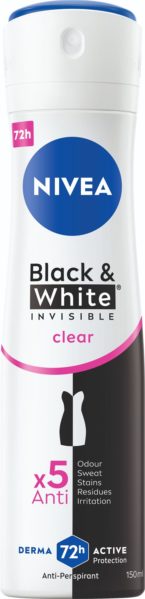 NIVEA Black & White Invisible Clear 150 ml Antiperspirant