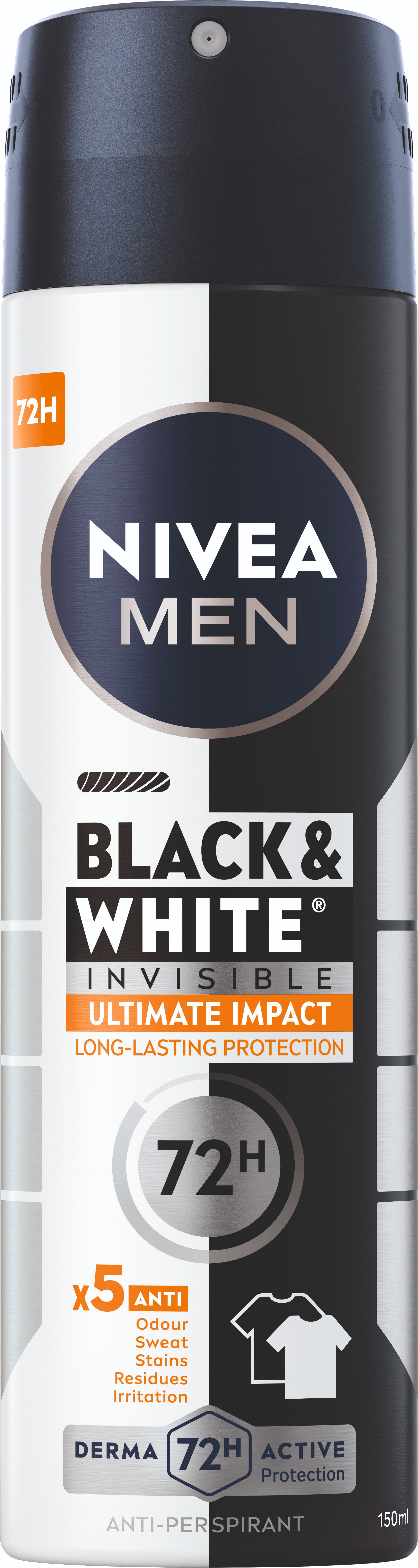 NIVEA MEN Black & White Invisible Ultimate Impact 150 ml...