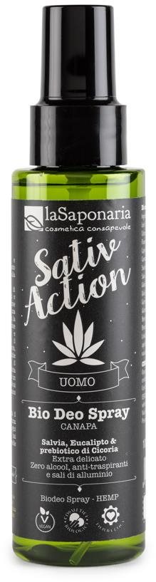 LASAPONARIA Pánsky deodorant v spreji s kanabisom BIO 100 ml...