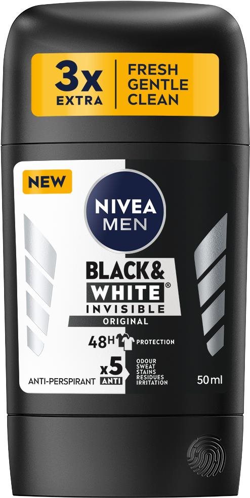 NIVEA MEN Stick AP B&W Invisible Original 50 ml Dezodorant