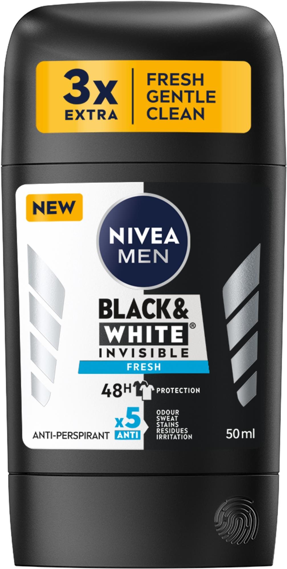 NIVEA MEN Stick AP B&W Invisible Fresh 50 ml Dezodorant