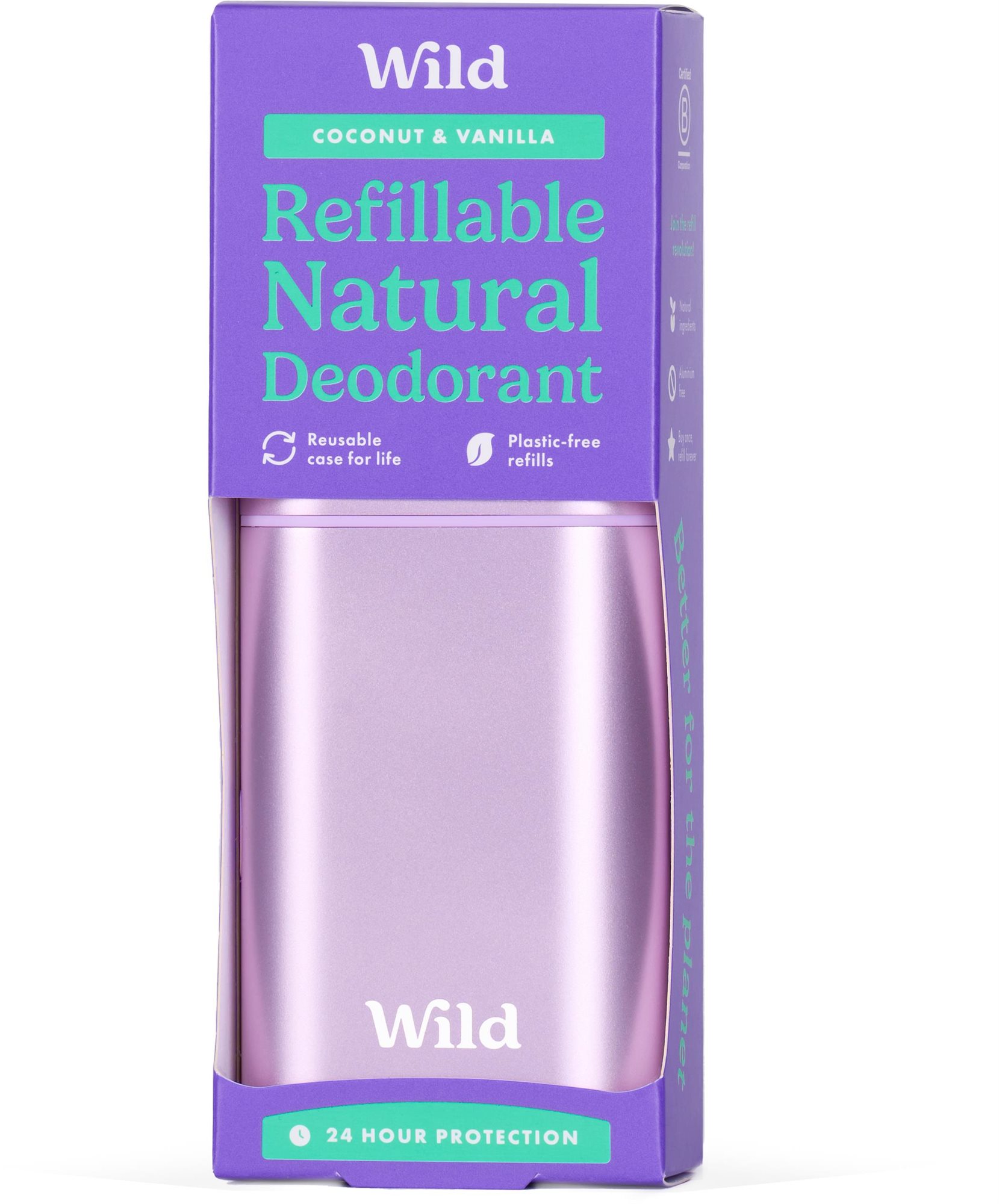 WILD Starter Purple case Coconut & Vanilla 40 g Dezodorant