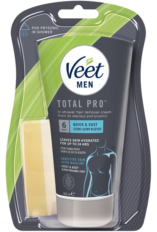 VEET Men Silk & Fresh Depilačný krém do sprchy na citlivú pokožku...