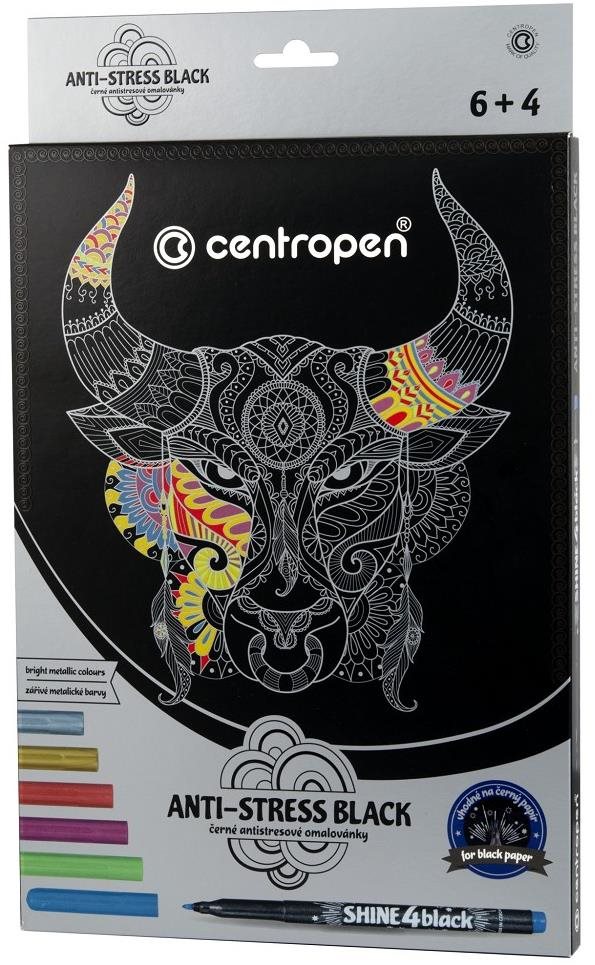 CENTROPEN anti-stress black 9390 Omaľovánky
