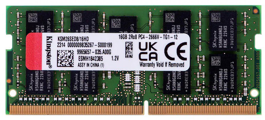 Kingston SO-DIMM 16 GB DDR4 2666 MHz CL19 Server Premier...