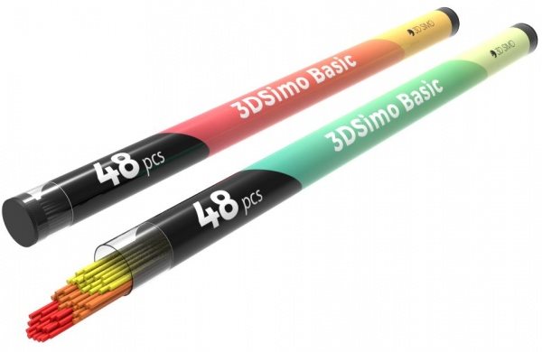 3DSimo Basic Filament PCL1 jaune, orange, rouge Filament pour...