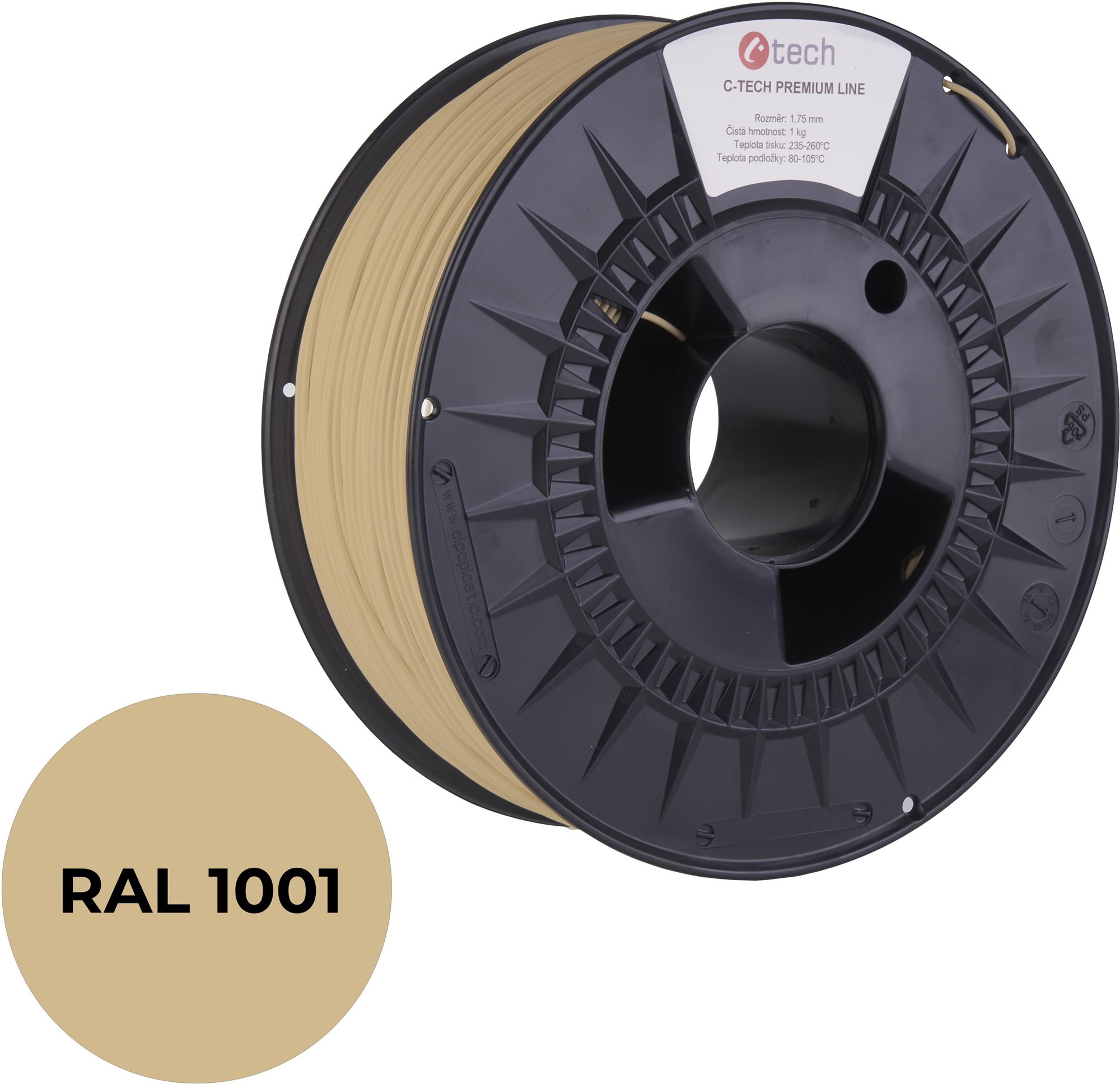 C-TECH Filament PREMIUM LINE PETG beige RAL1001 Filament