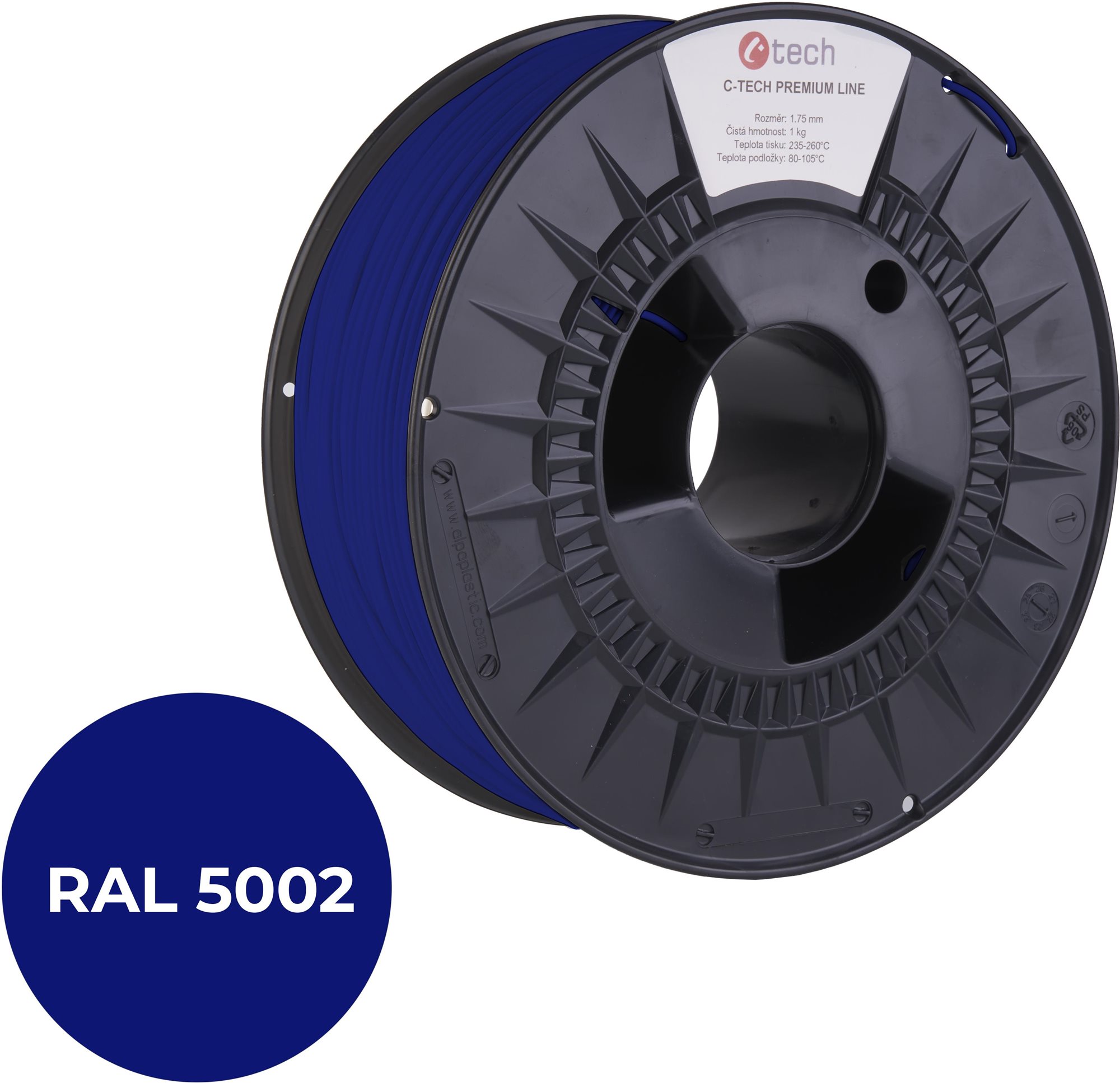 C-TECH PREMIUM LINE PETG 3D nyomtatószál, ultramarinkék RAL5002...