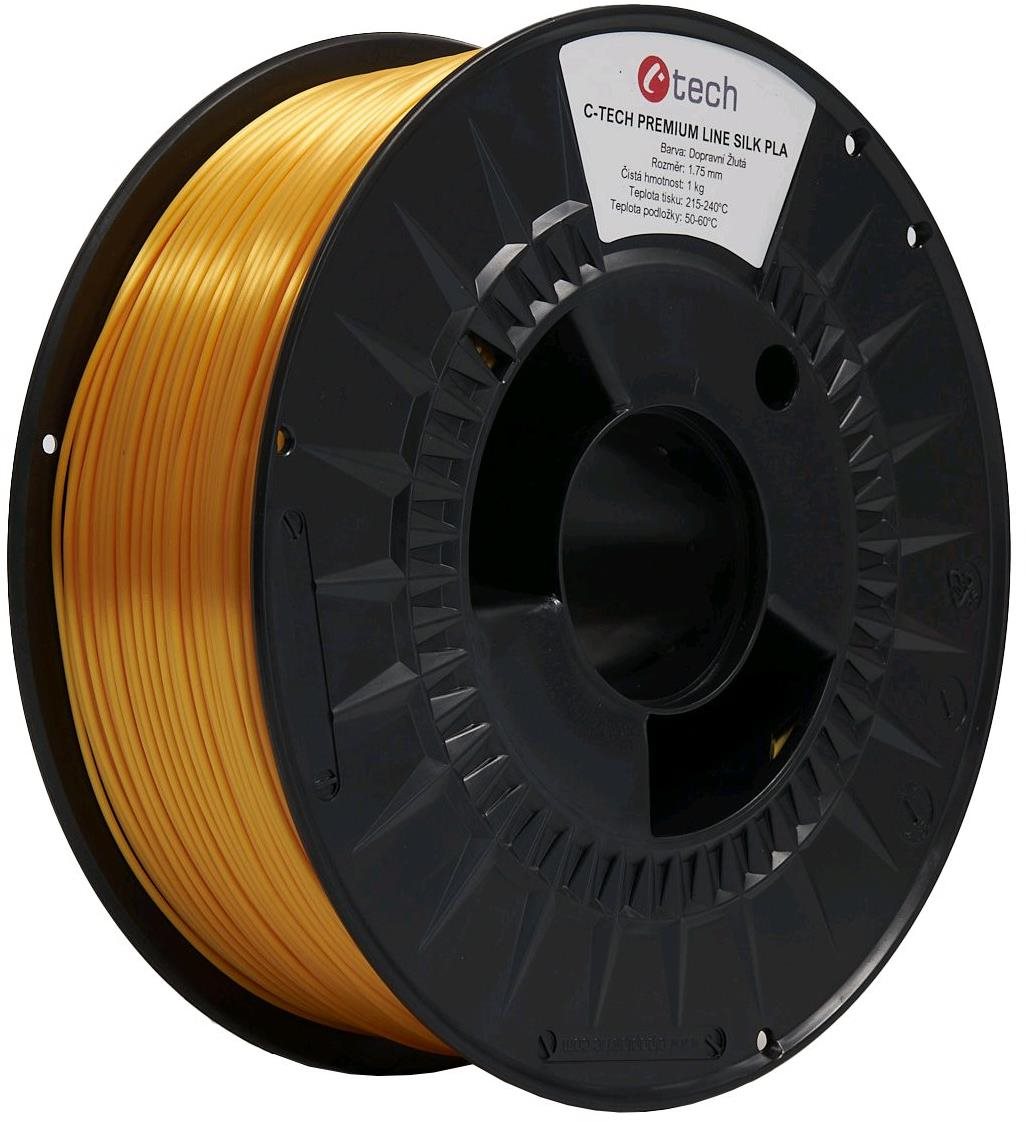 C-TECH Filament PREMIUM LINE PLA Silk gelb RAL1023 Filament