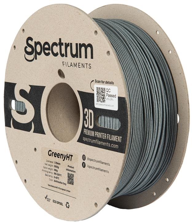 Filament Spectrum GreenyHT 1.75mm Anthracite Grey 1Kg Filament