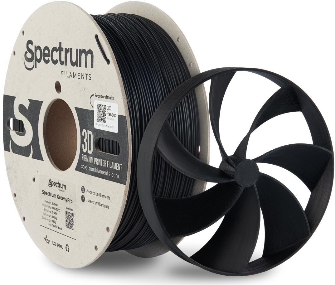 Filament Spectrum GreenyPro 1.75mm Traffic Black 0.25 kg Filament