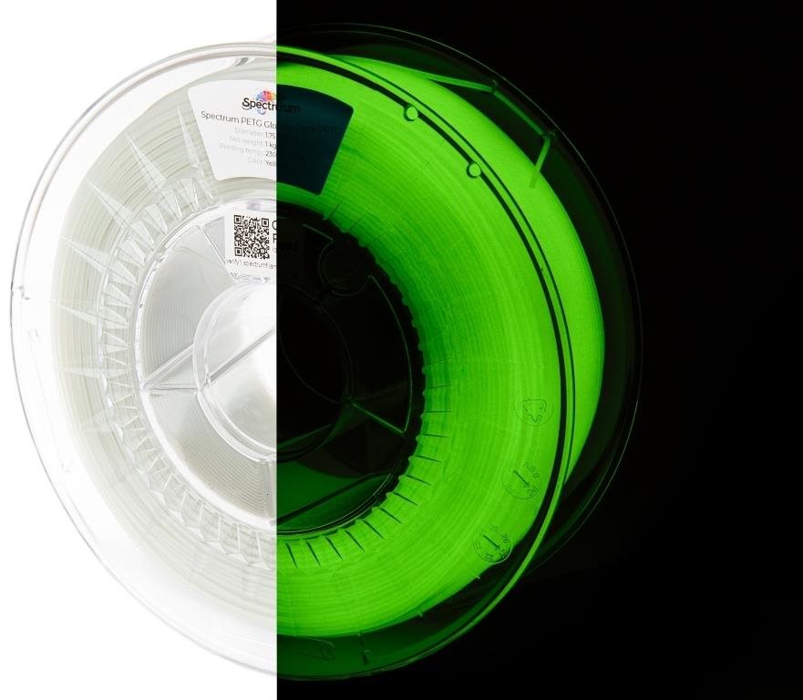 Filament Spectrum PET-G Glow In The Dark 1.75mm Yellow-Green 1Kg...