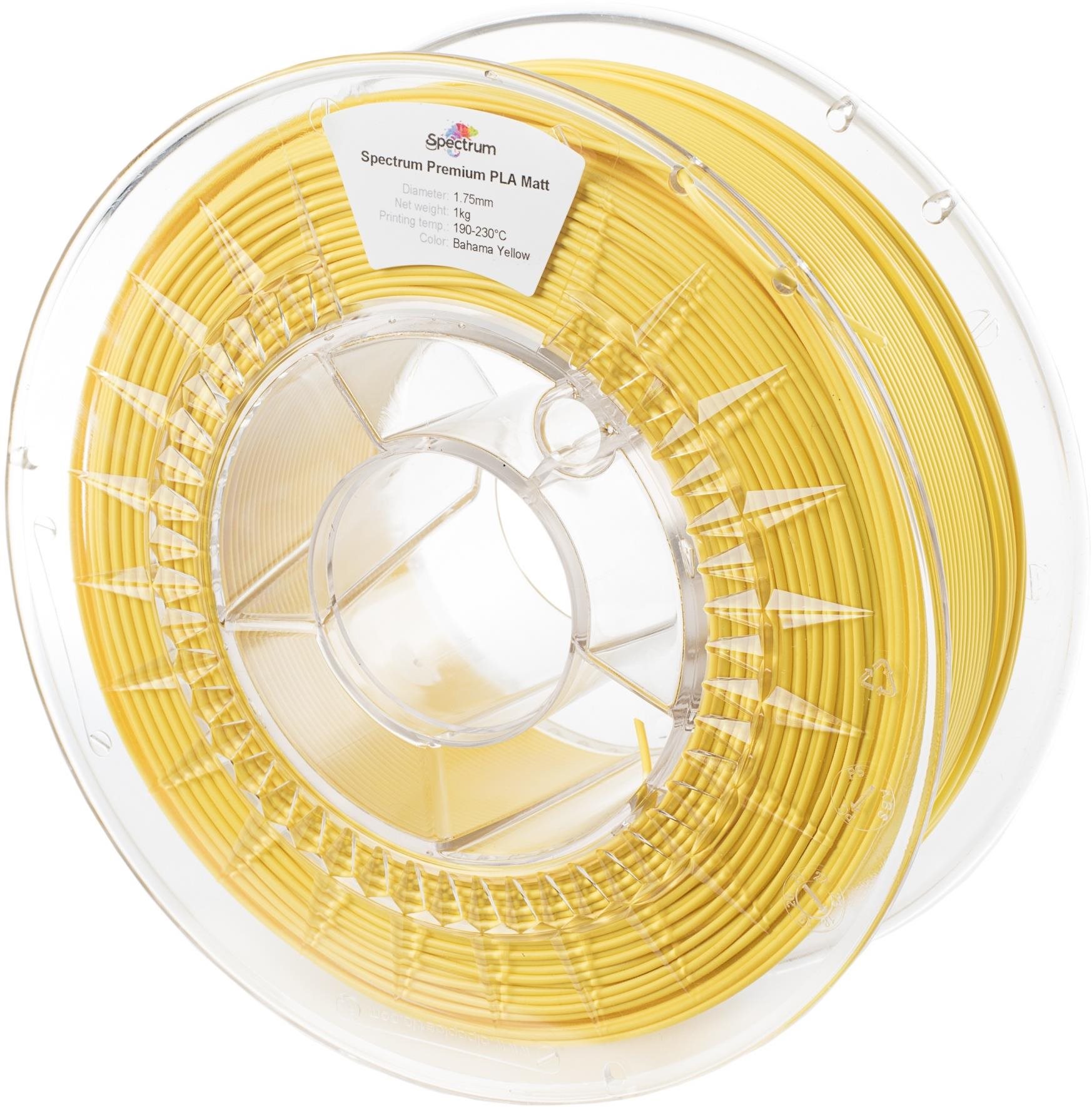 Spectrum 3D nyomtatószál, PLA Matt, 1,75 mm, Bahama Yellow, 1 kg...