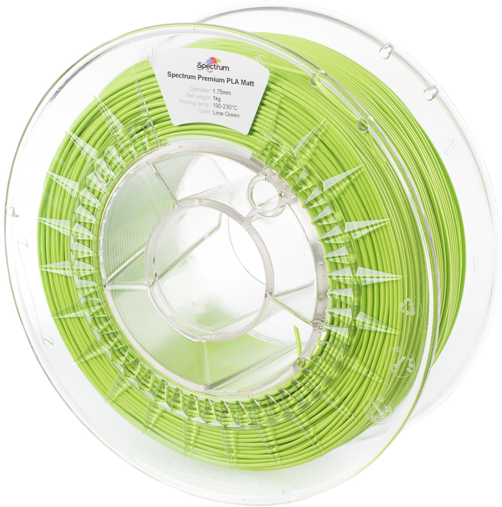 Spectrum 3D nyomtatószál, PLA Matt, 1,75 mm, Lime Green, 1 kg...