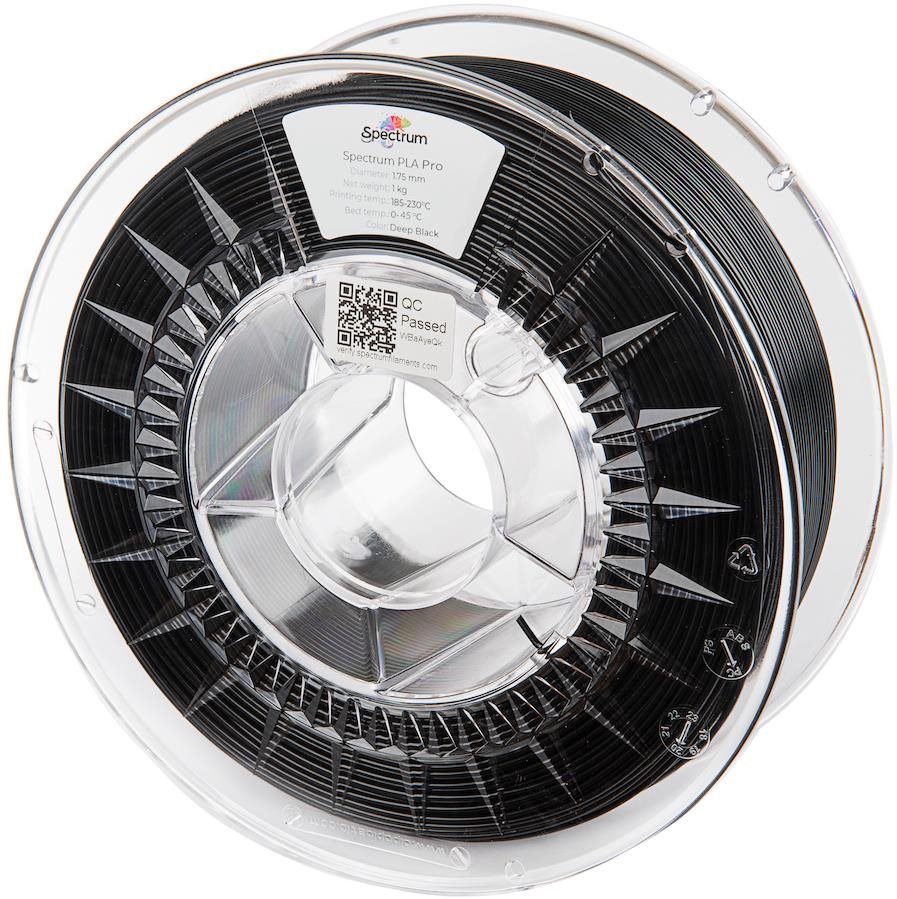 Spectrum 3D nyomtatószál, PLA Pro, 1,75 mm, Deep Black, 1 kg Filament