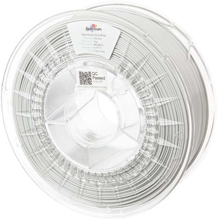 Spectrum PLA Pro 1,75 mm, Light Grey, 1 kg Filament