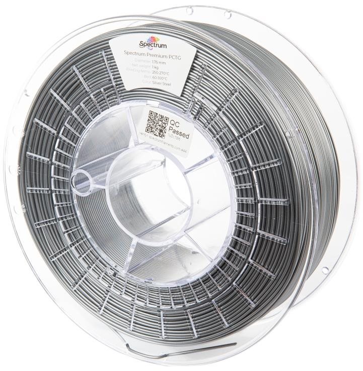 Spectrum Premium PCTG 1,75 mm, Silver Steel, 1 kg Filament