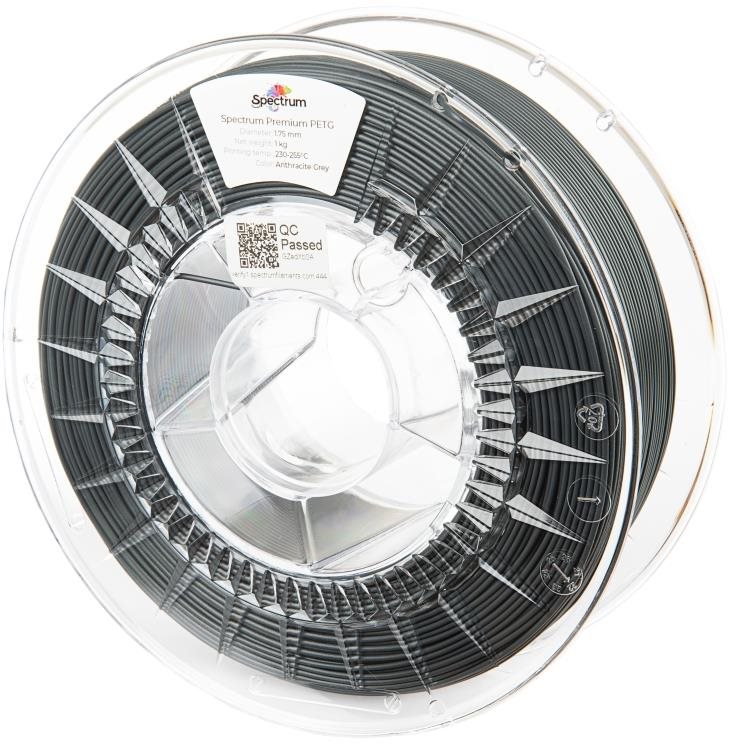 Spectrum 3D nyomtatószál, Premium PET-G, 1,75 mm, Anthracite Grey,...