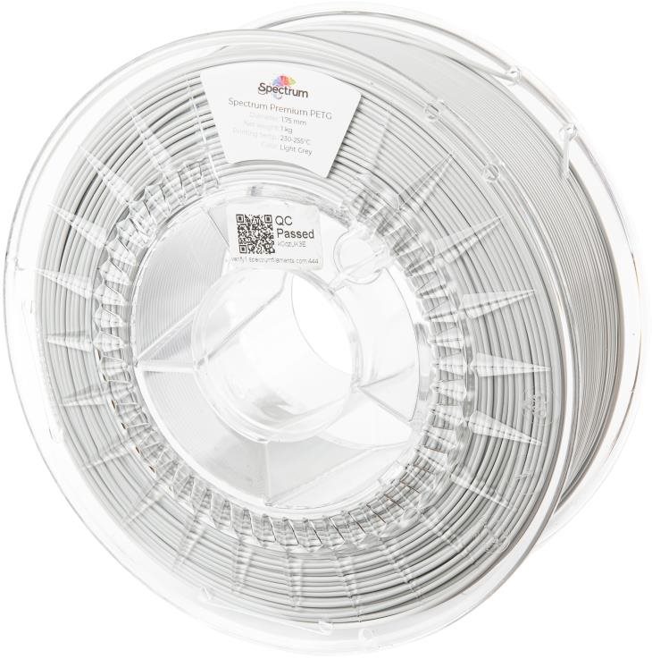 Spectrum 3D nyomtatószál, Premium PET-G, 1,75 mm, Light Grey, 1 kg...