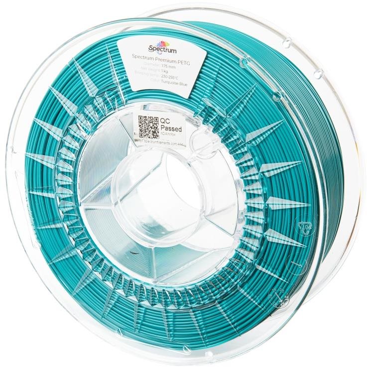 Filament Spectrum Premium PET-G 1.75mm Turquoise Blue 1Kg Filament