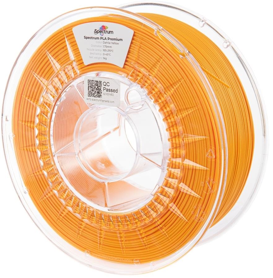 Spectrum Premium PLA 1,75 mm, Dahlia Yellow, 1 kg Filament