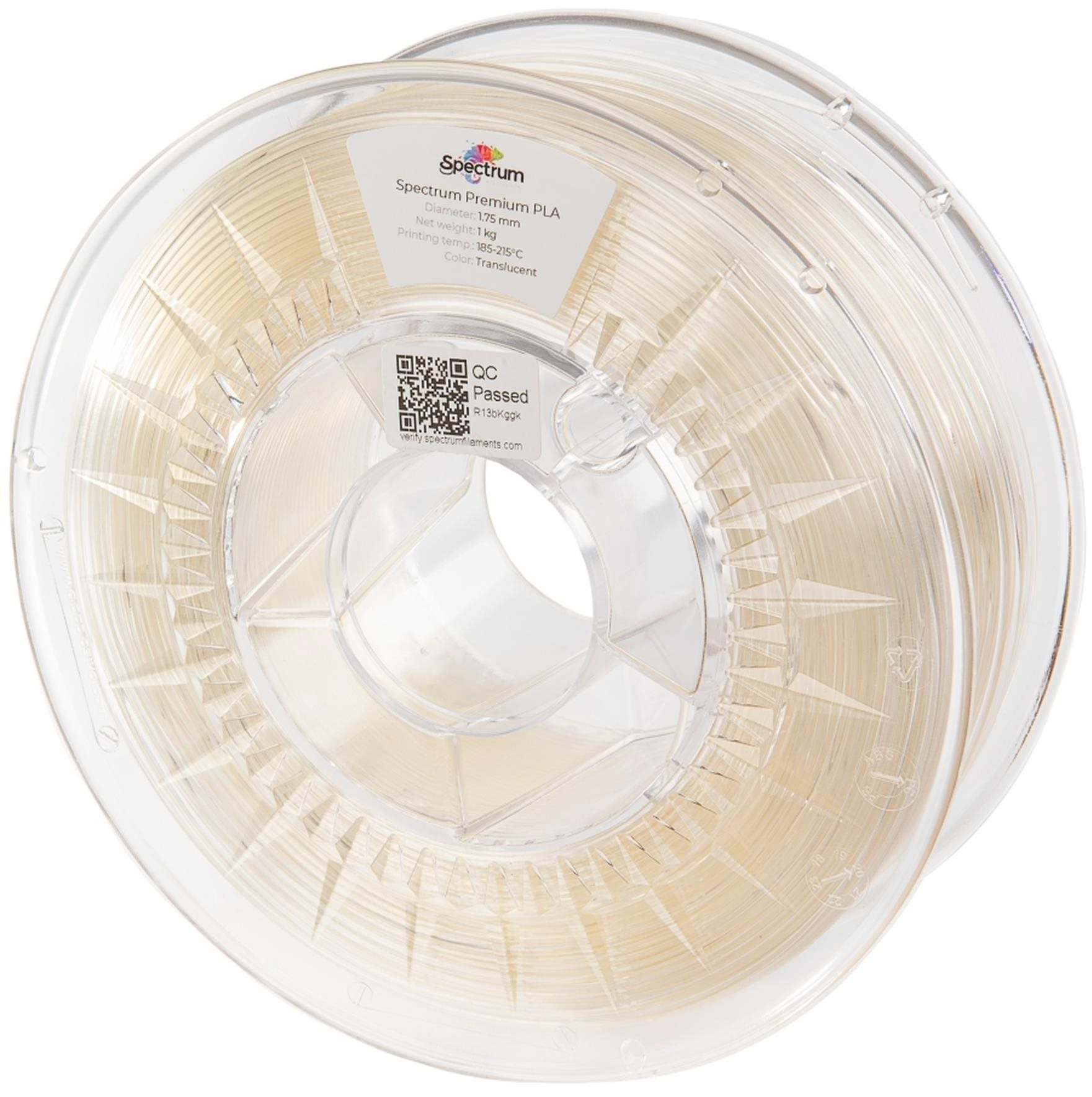 Spectrum 3D nyomtatószál, Premium PLA, 1,75 mm, Translucent, 1 kg...