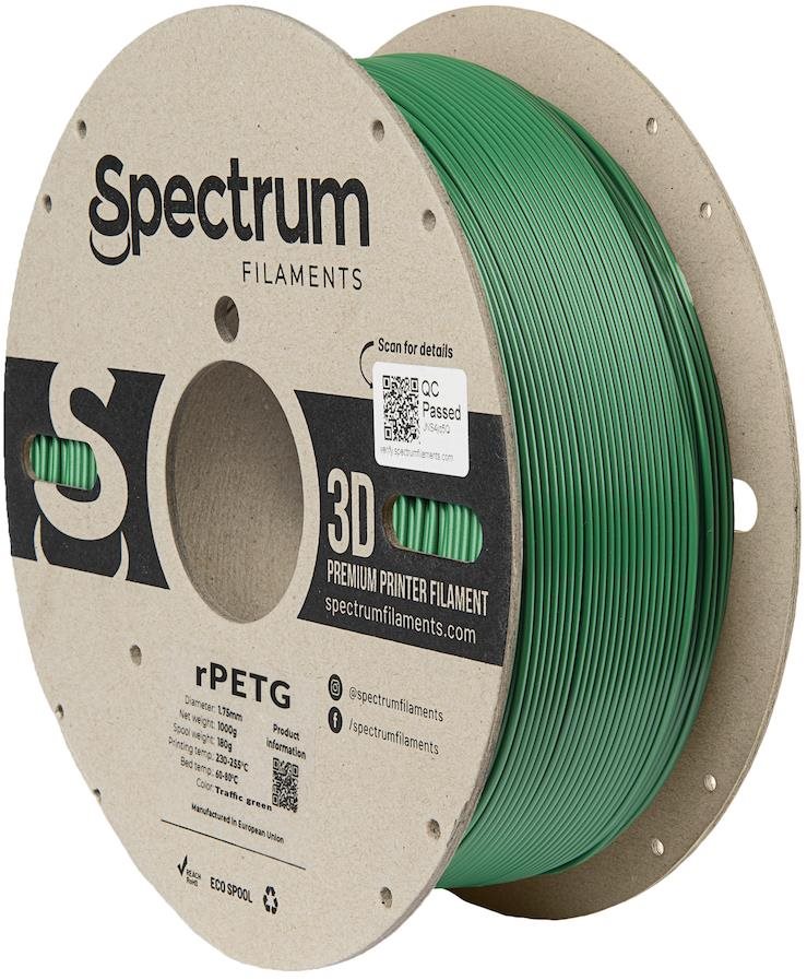 Filament Spectrum rPETG 1.75mm Traffic Green 1Kg Filament