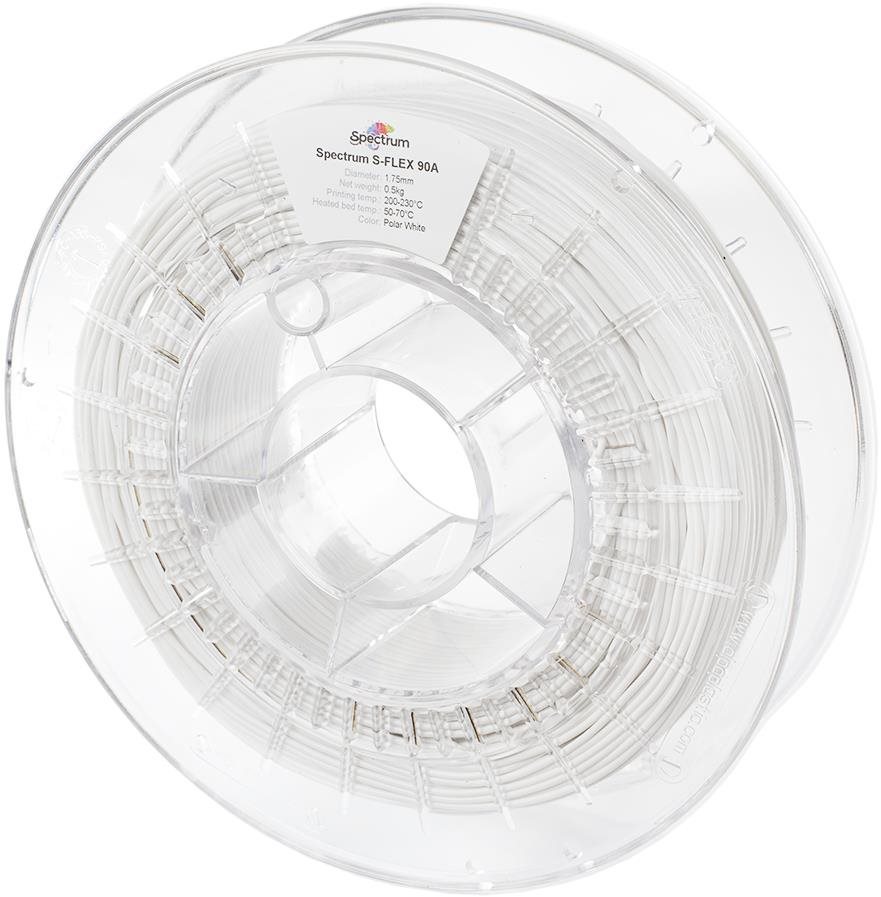 Filament Spectrum S-Flex 90A 1.75mm Polar White 0.5kg Filament