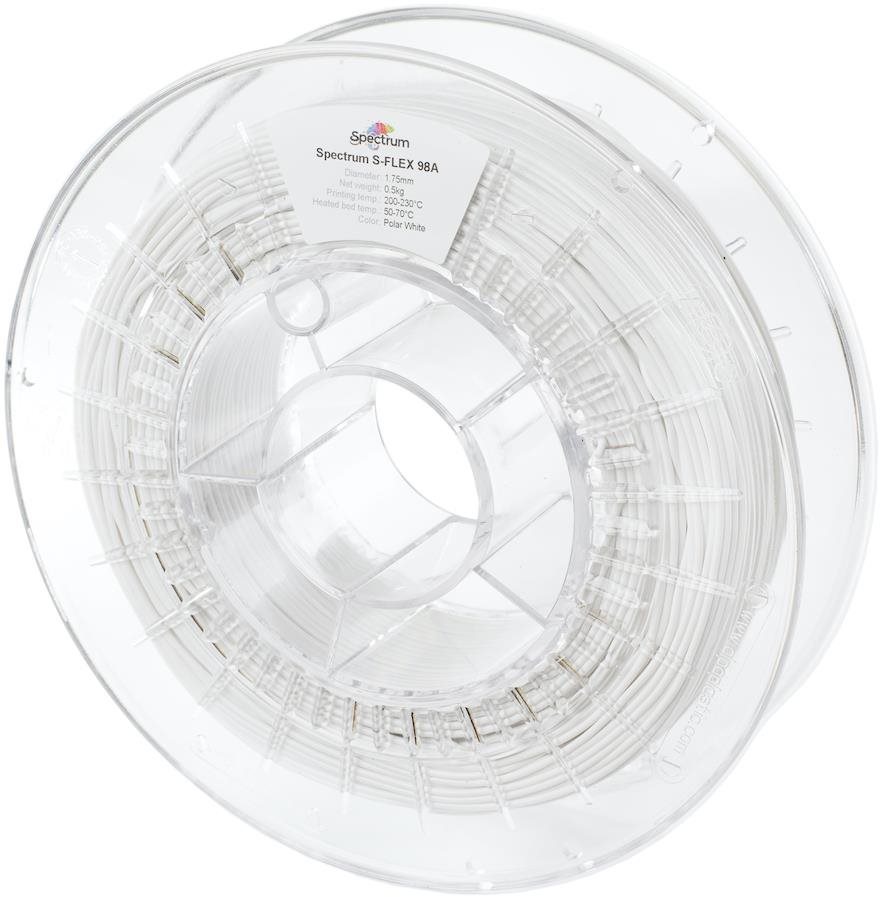 Filament Spectrum S-Flex 98A 1.75mm Polar White 0.5kg Filament