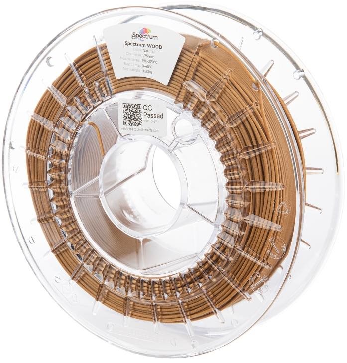 Spectrum WOOD 1,75 mm, Natural, 0,5 kg Filament
