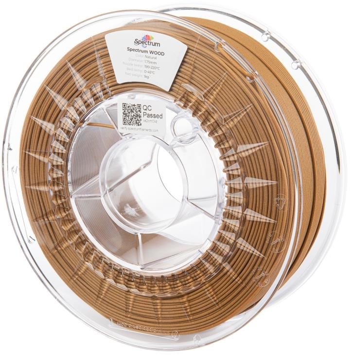 Spectrum 3D nyomtatószál, Wood, 1,75 mm, Natural, 1 kg Filament