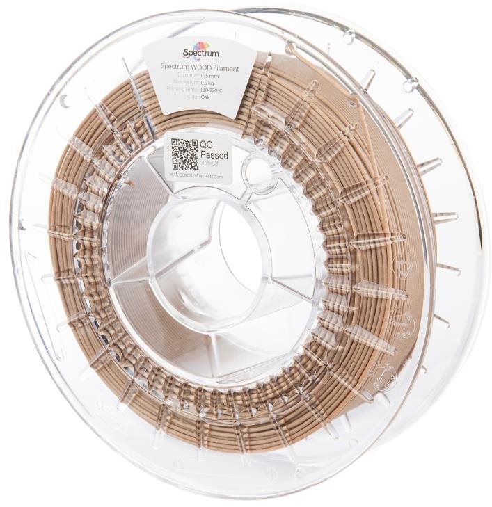 Spectrum WOOD 1,75 mm, Oak, 0,5 kg Filament