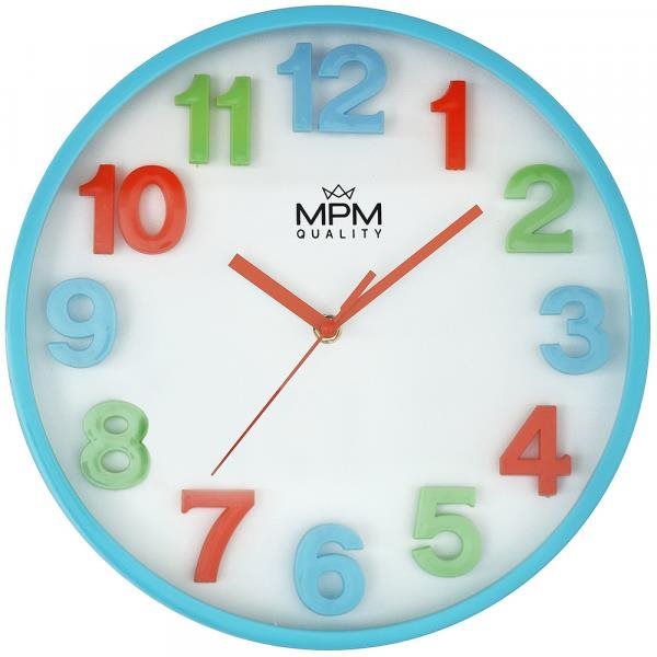 MPM - Nástenné plastové hodiny E01.4186.30 Nástenné hodiny