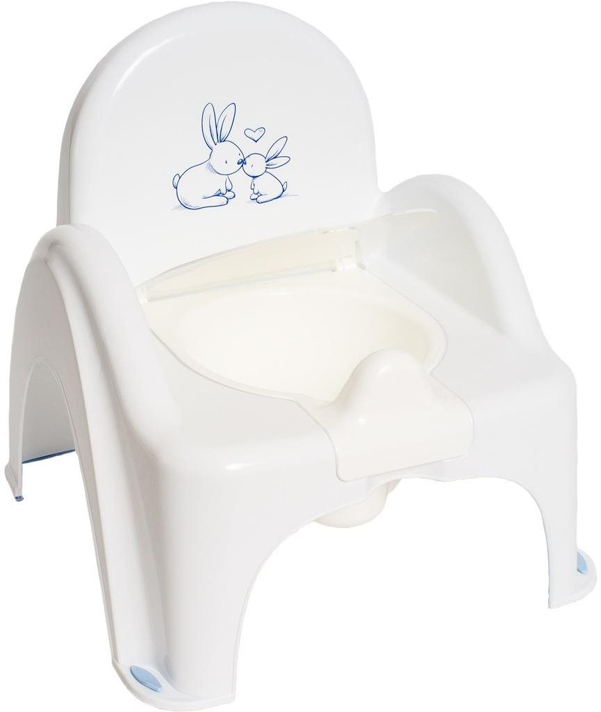 Hrajúci detský nočník s poklopom Bunny – biely Nočník