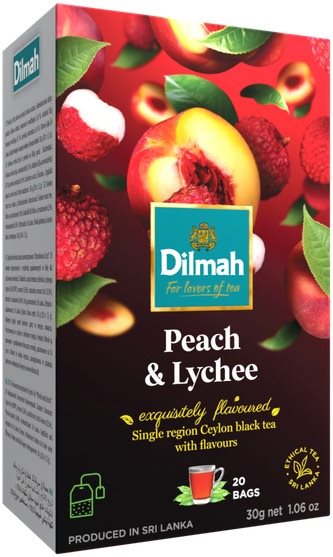 Dilmah Čaj černý Broskev Lychee 20x1,5g Čaj