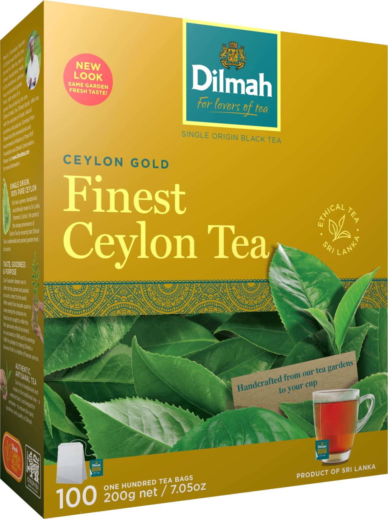 Dilmah černý Ceylon Gold 100x 2g Čaj